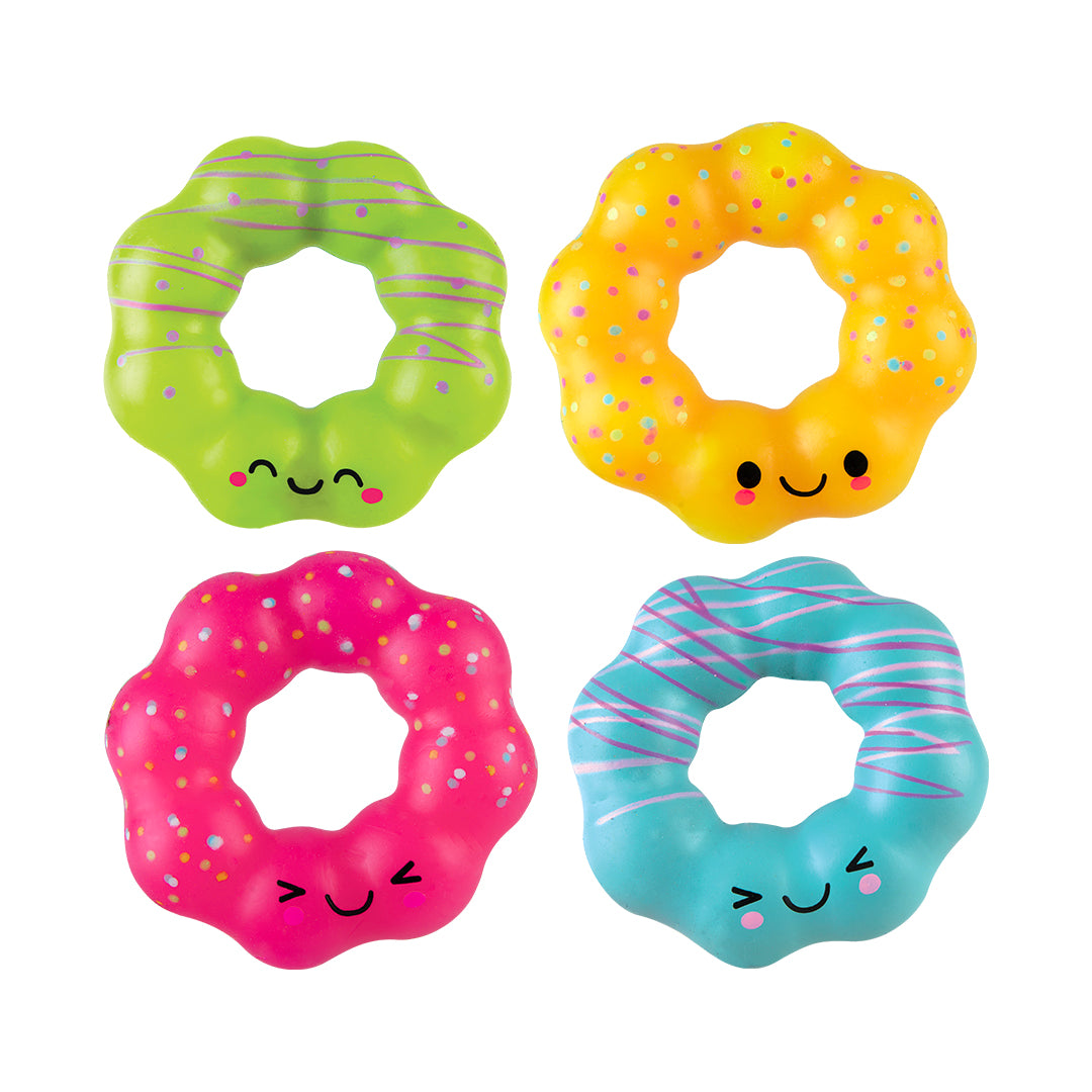 Assorted colorful mochi donut squishy bracelet collectible designs
