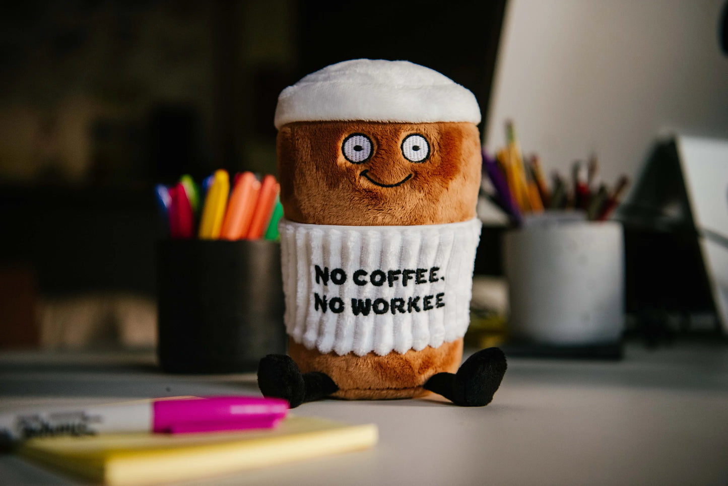 No Coffee No Workee Coffee Plush