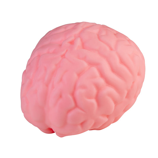 Standalone pink brain-shaped Easy Sqweezy Jumbo Brainy squishy toy.