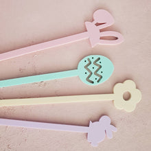 Load image into Gallery viewer, Easter Acrylic Drink Stirrers - Set of 4