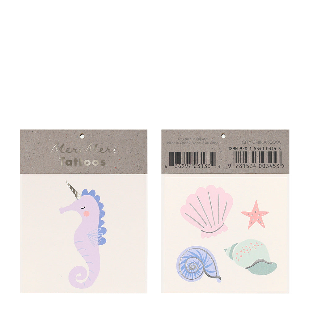 Seahorse & Shell Small Tattoos cute gift product