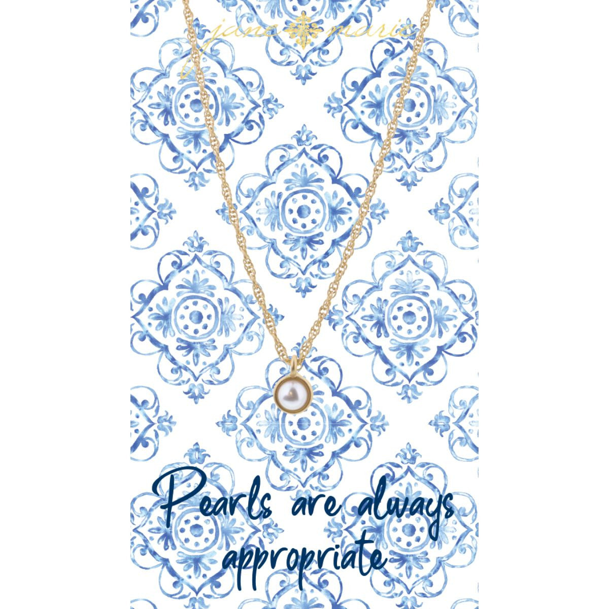Gold Encased Pearl Necklace cute gift product