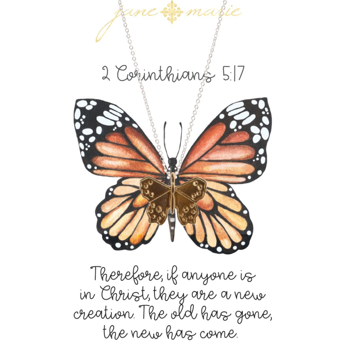 Gold Butterfly Necklace cute gift product