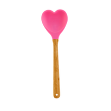Load image into Gallery viewer, Heart Shaped Kitchen Silicon Spoon - Dark Pink