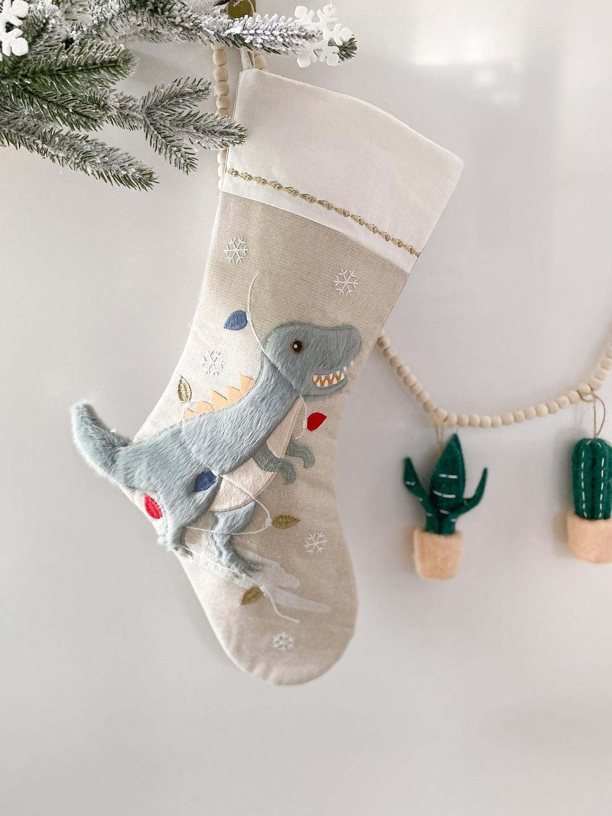 Mon Ami festive dino Christmas stocking, additional photo 3