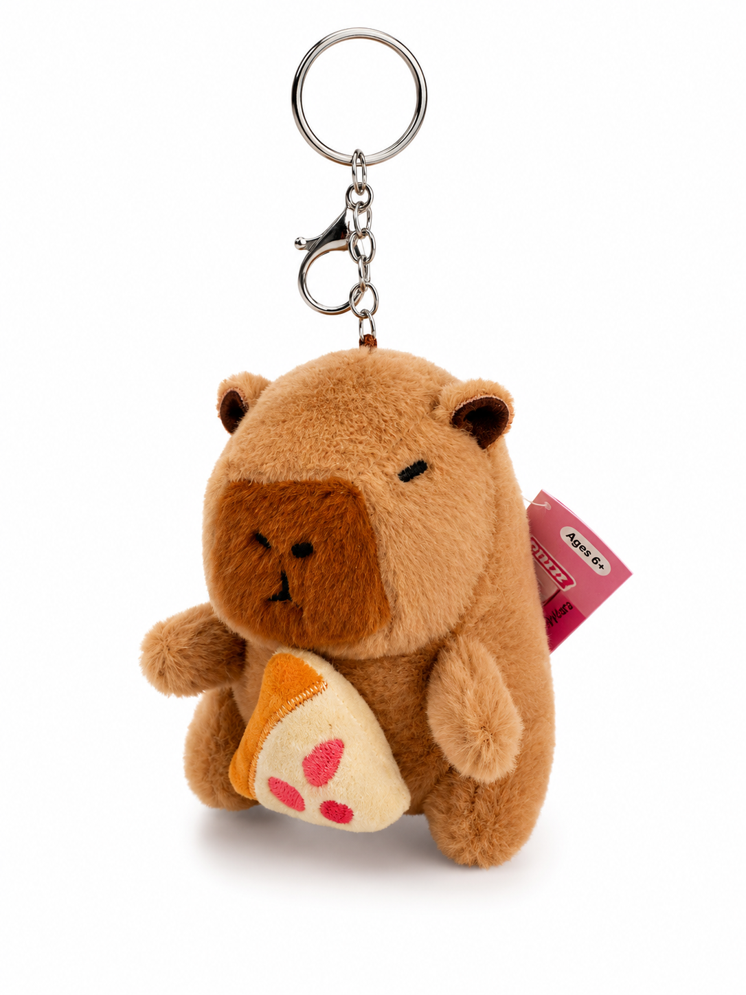 Cute Capybara Plush Bag Clip Keychain (Assorted Styles, 6-Inch)