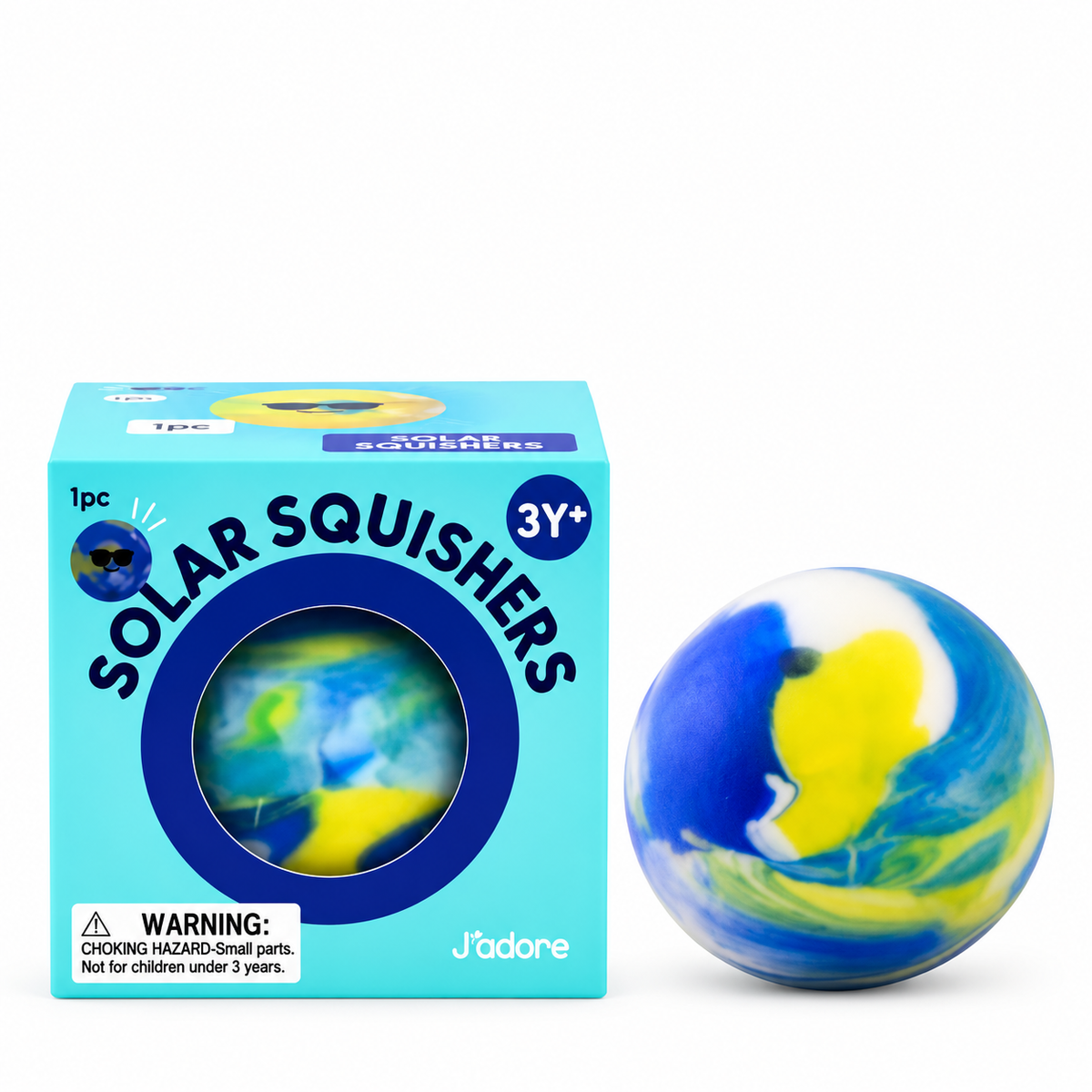 J'adore Solar Squishers Sensory Squishy – Marbled Squeeze Toy