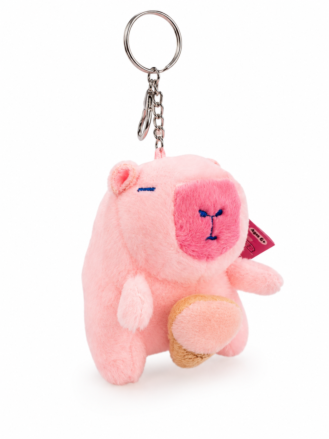 Cute Capybara Plush Bag Clip Keychain (Assorted Styles, 6-Inch)