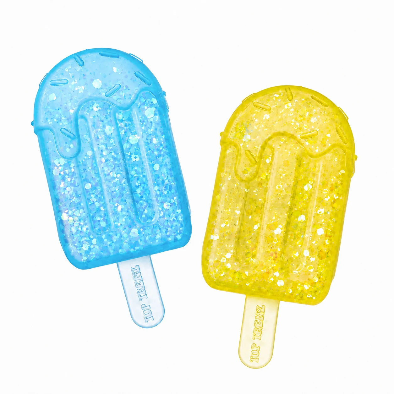 Blue & Yellow Super Duper Sugar Squisher – Sticky Glitter Mini Ice Pops Collection