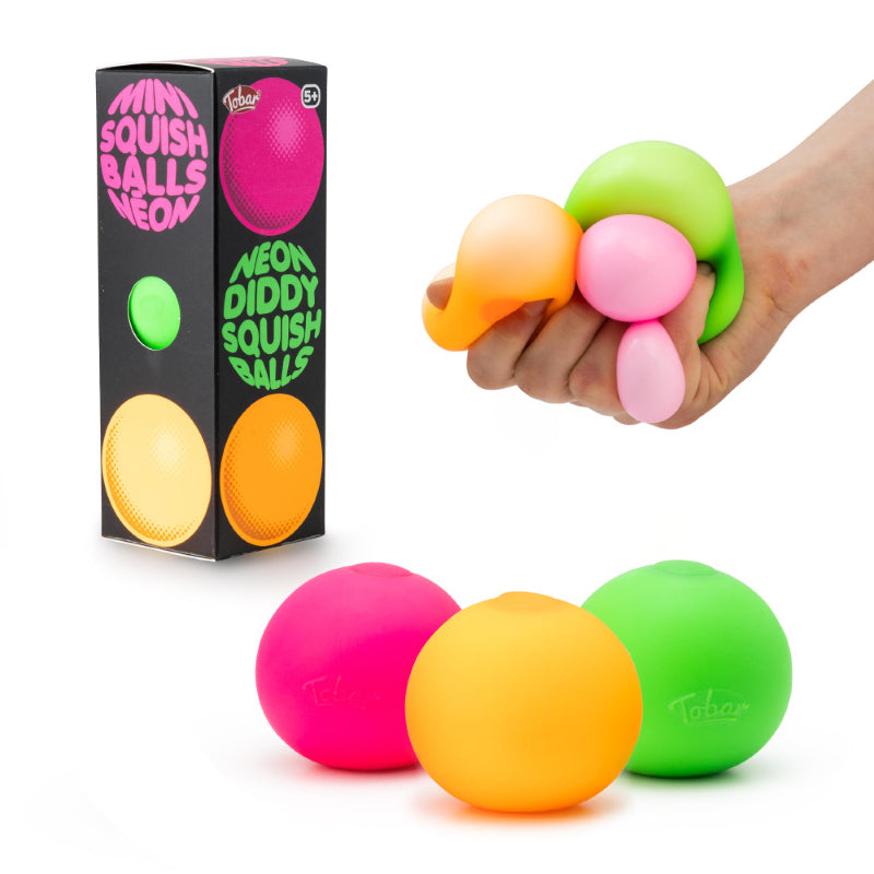 Scrunchems Mini Neon Squish Balls - 3 Pack