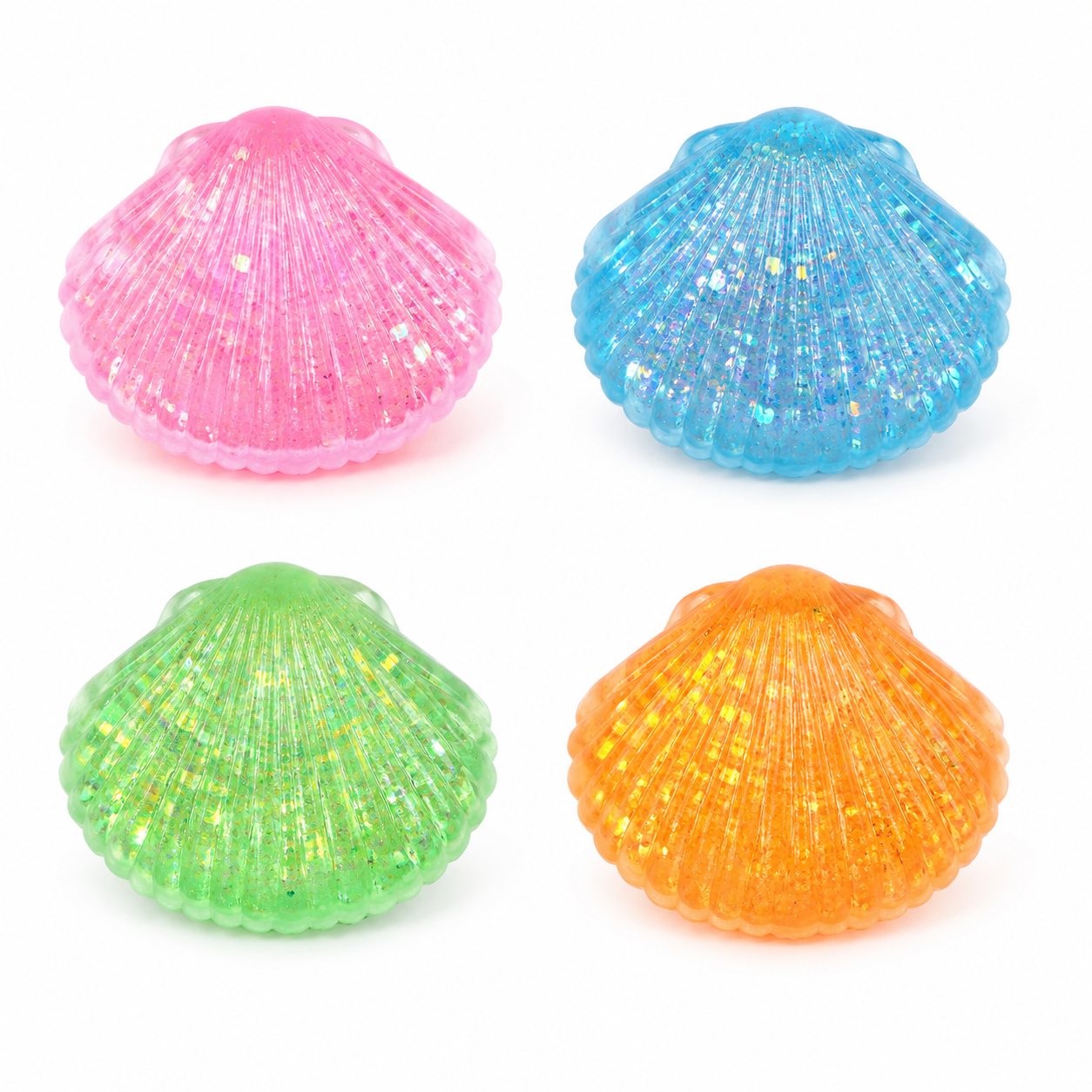 Glitter Seashell Squishy Fidget Toy