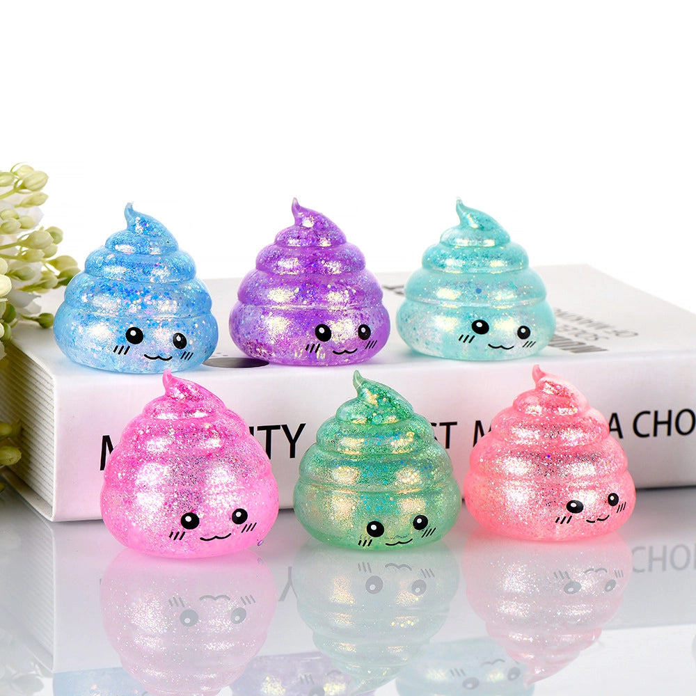 Kawaii Glitter Swirl Squishy Fidget
