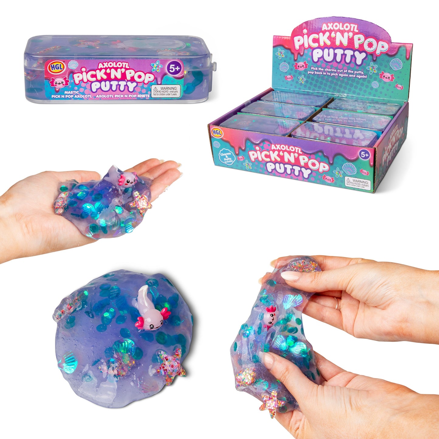 Axolotl Pick N Pop Putty Sensory Fidget Toy