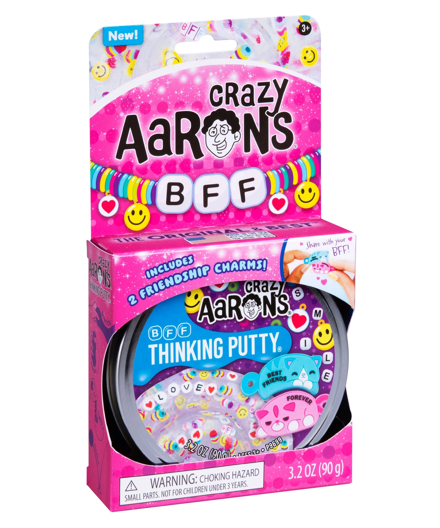 BFF Thinking Putty front packaging box with friendship bracelet instructions