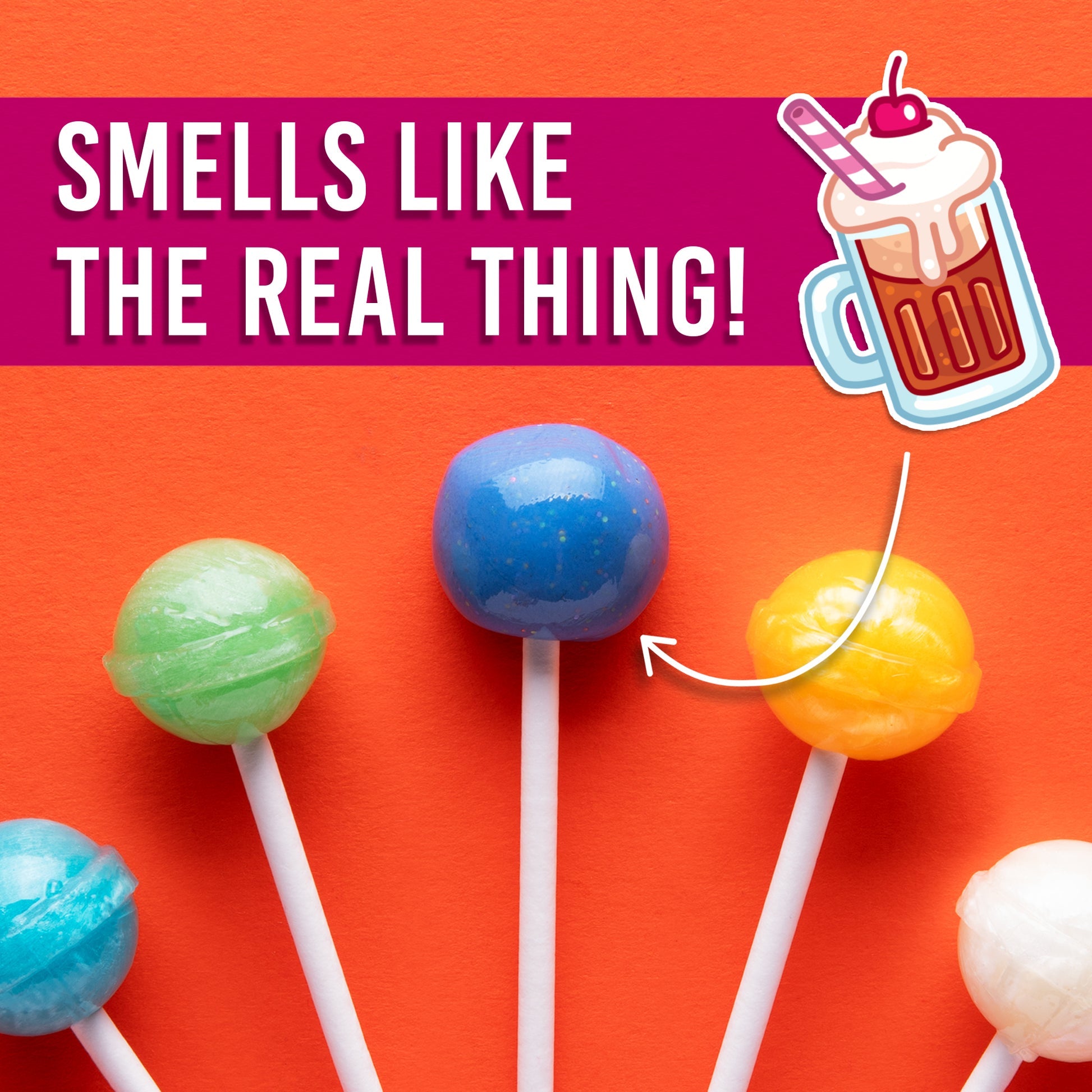  Lolly Pop SCENTsory Thinking Putty inspired by a classic root beer soda flavored lollipop.