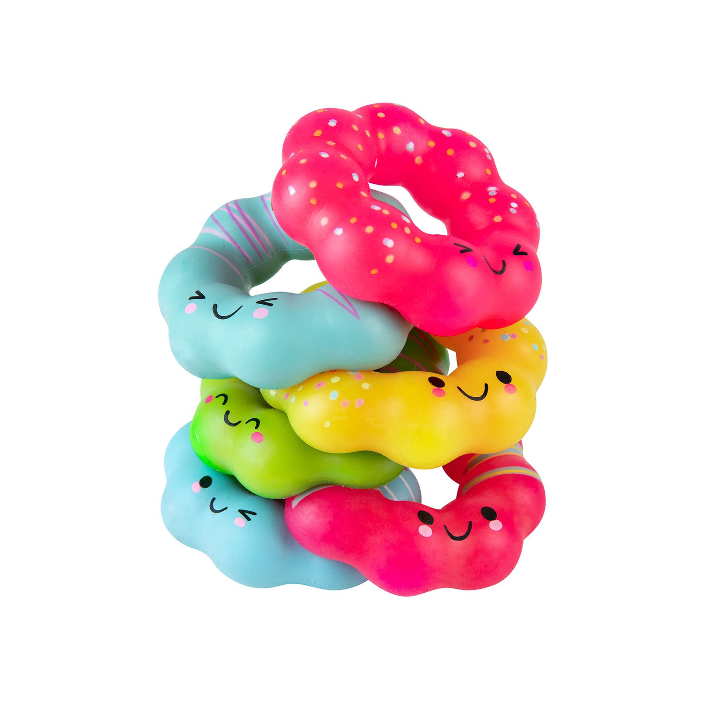 colorful mochi donut fidget bracelet sensory toy for kids and adults
