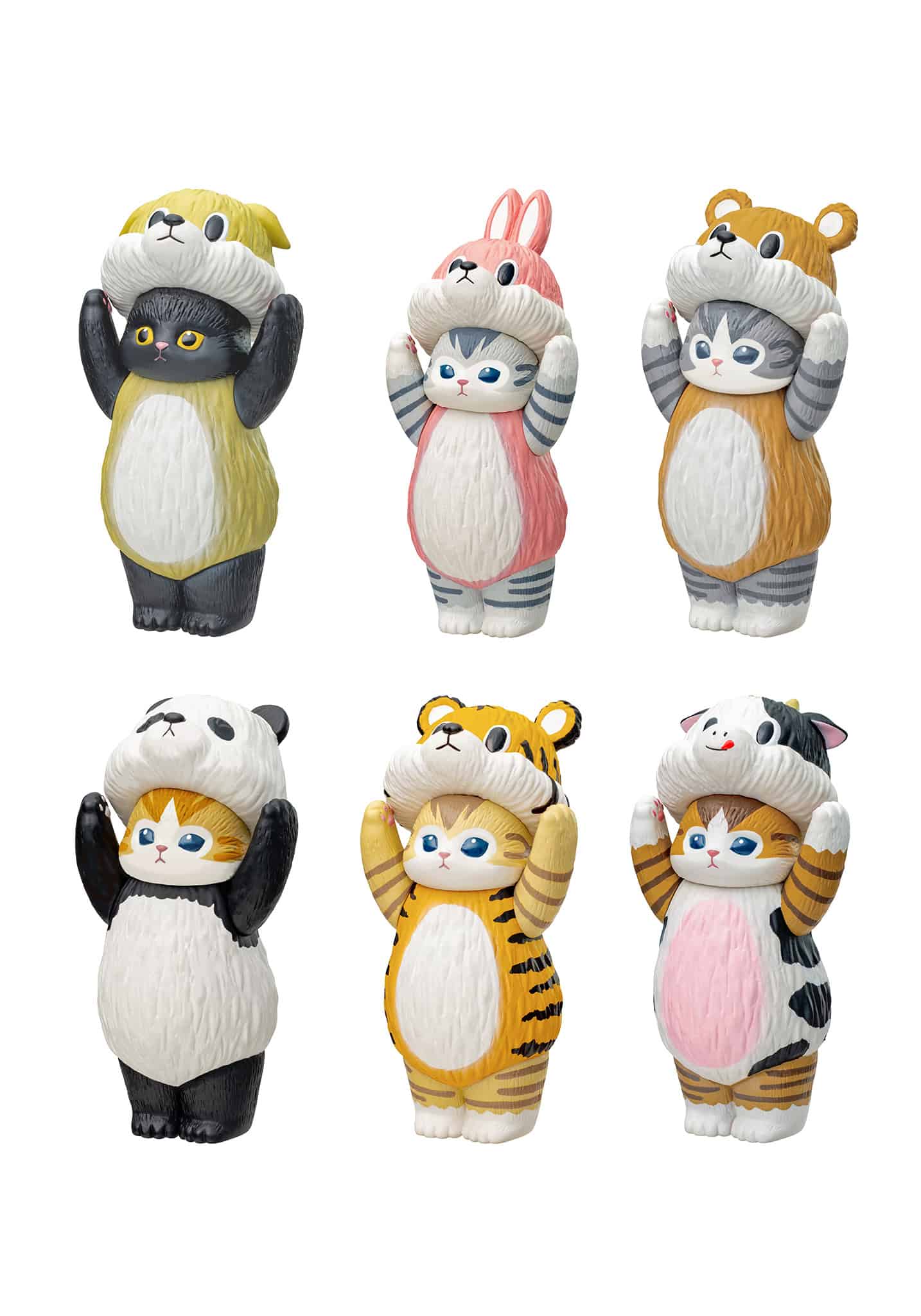 Mofusand all cats wearing hood soft vinyl figure