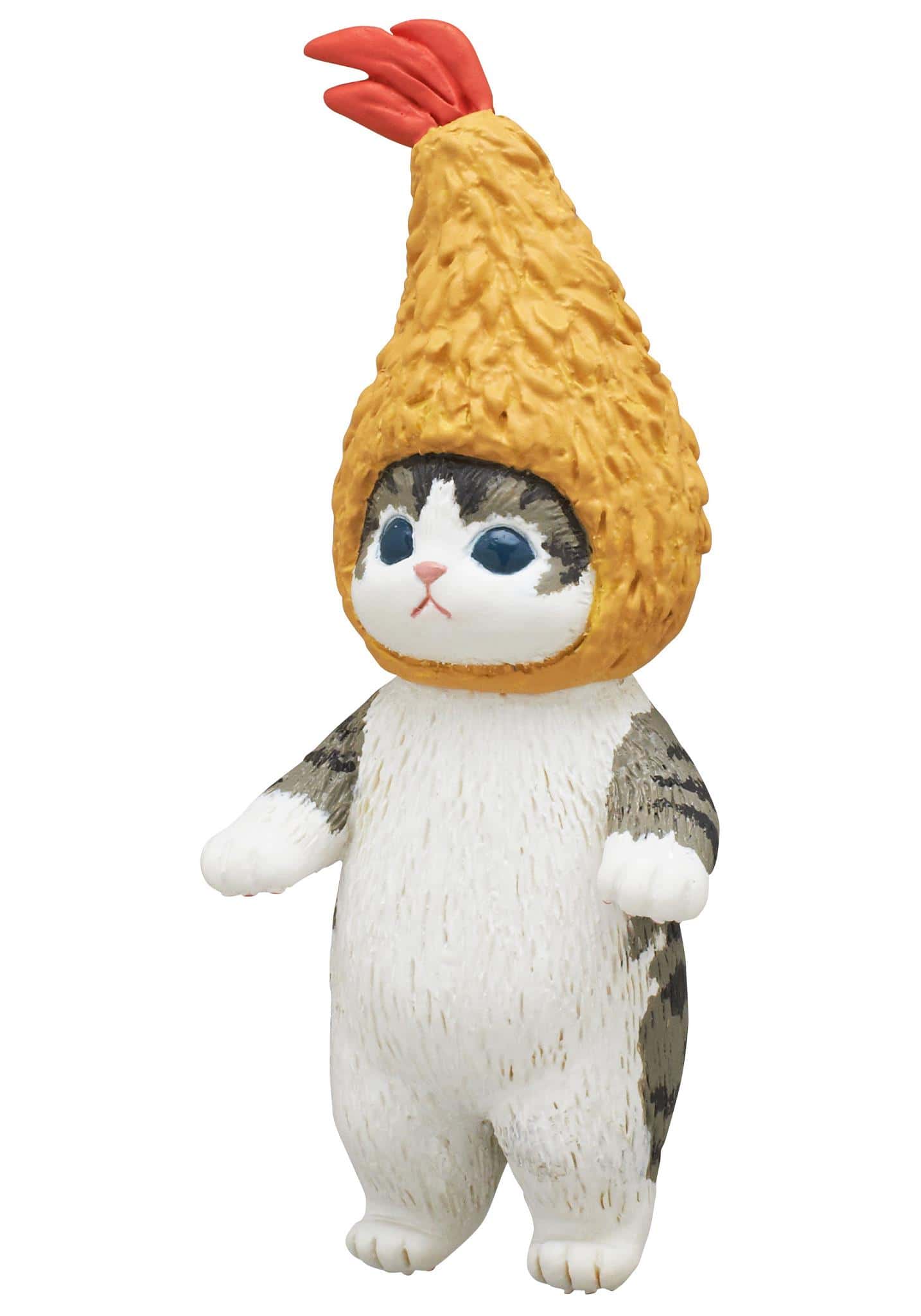 Mofusand cat wearing shrimp tempura hat collectible figure