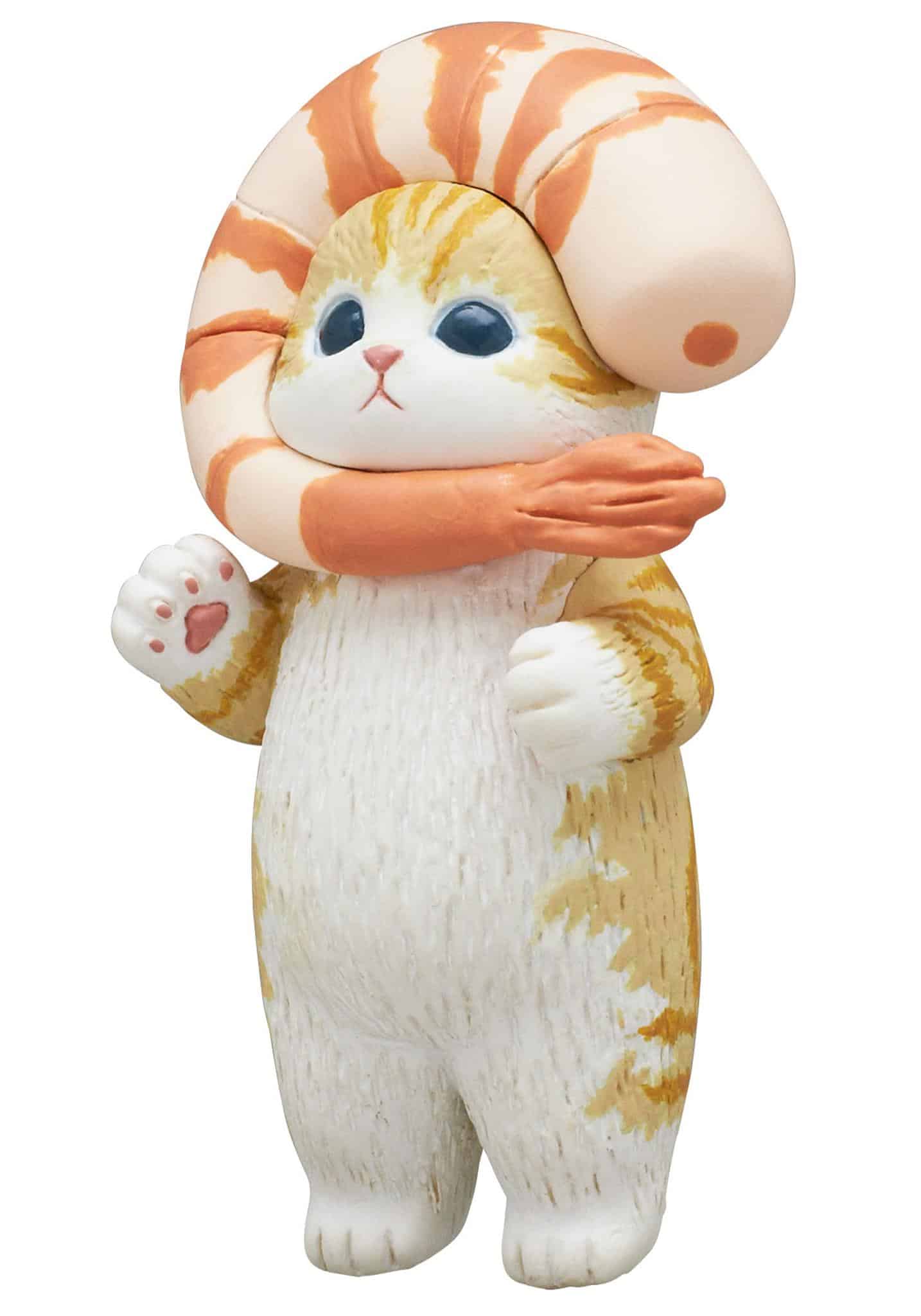 Mofusand cat wearing shrimp hood collectible