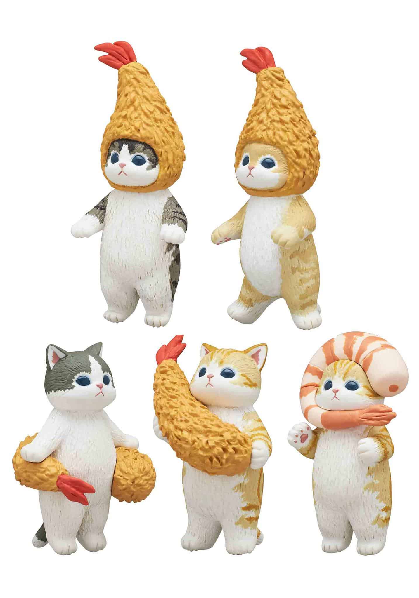 All 5 mofusand shrimp cat blind box figures collection