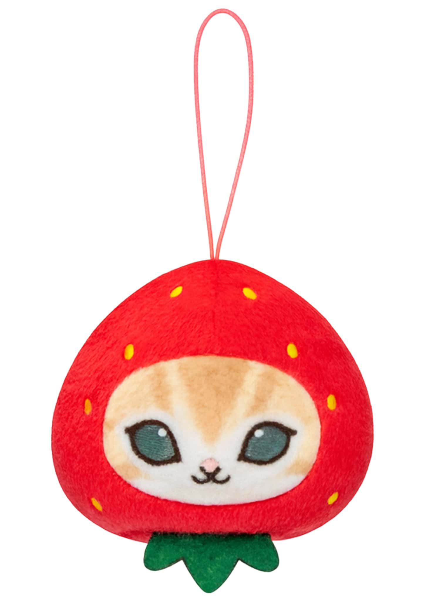 mofusand strawberry cat plush charm