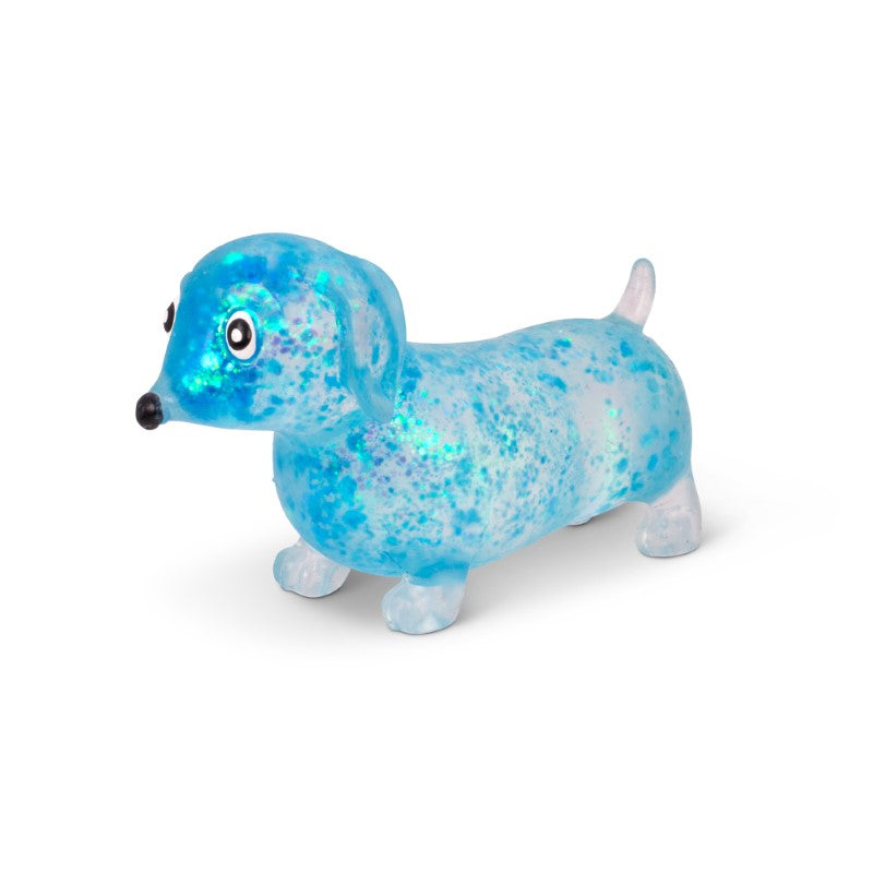 Sparkly Sausage Dog squishy toy 12-count store display box