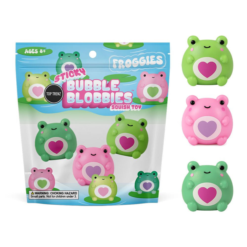 Sticky Bubble Blobbies Froggies 3-Pack – sticky fidget toy