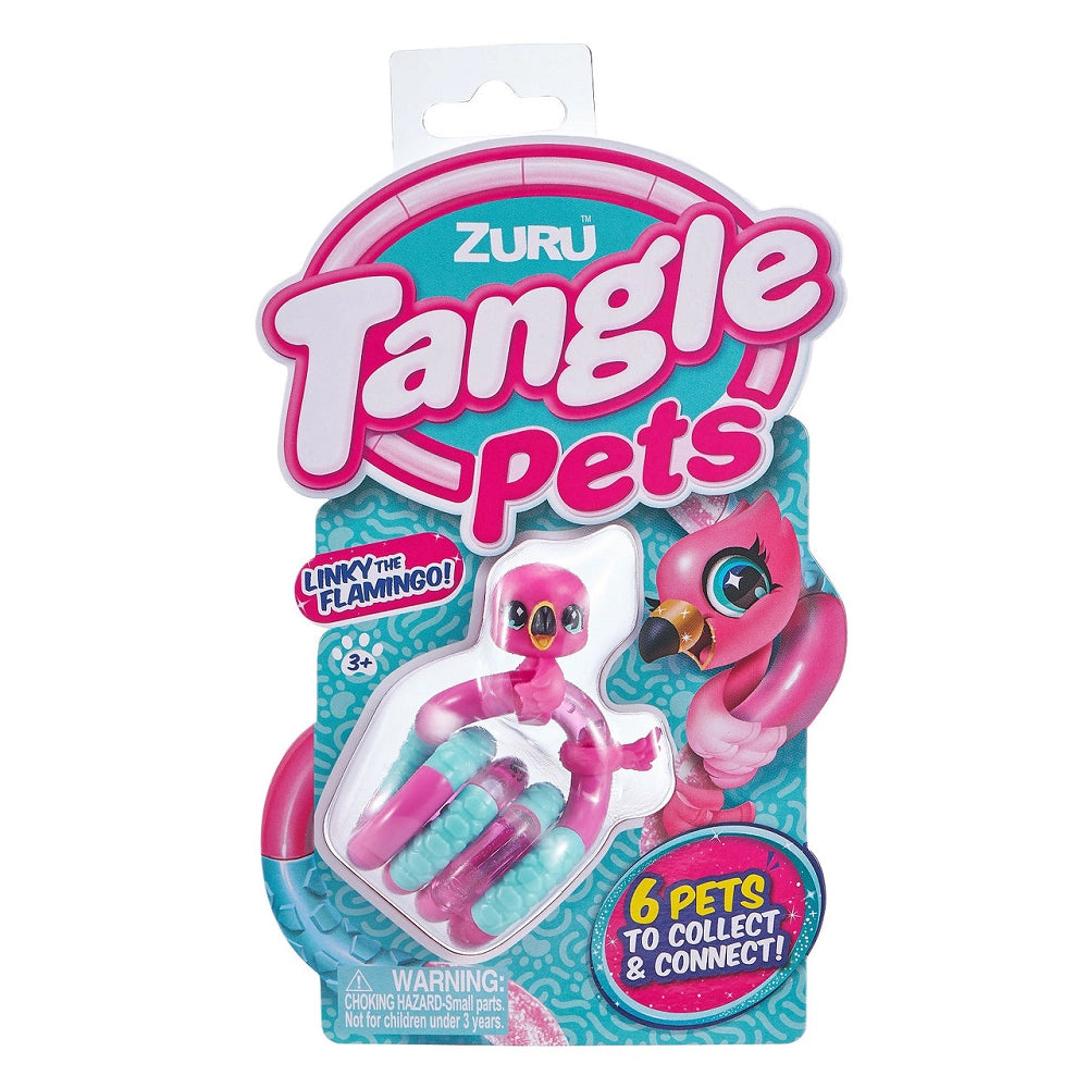 Tangle Pets flamingo fidget toy packaging cute sensory toy