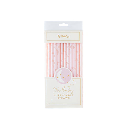 Baby Pink Reuseable Straws cute gift product