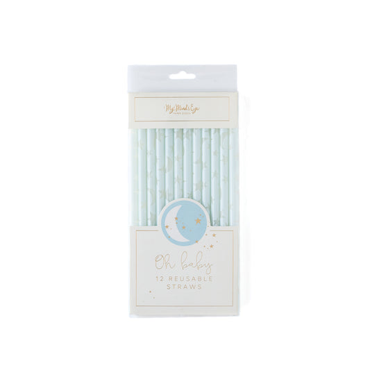 Baby Blue Reuseable Straws cute gift product