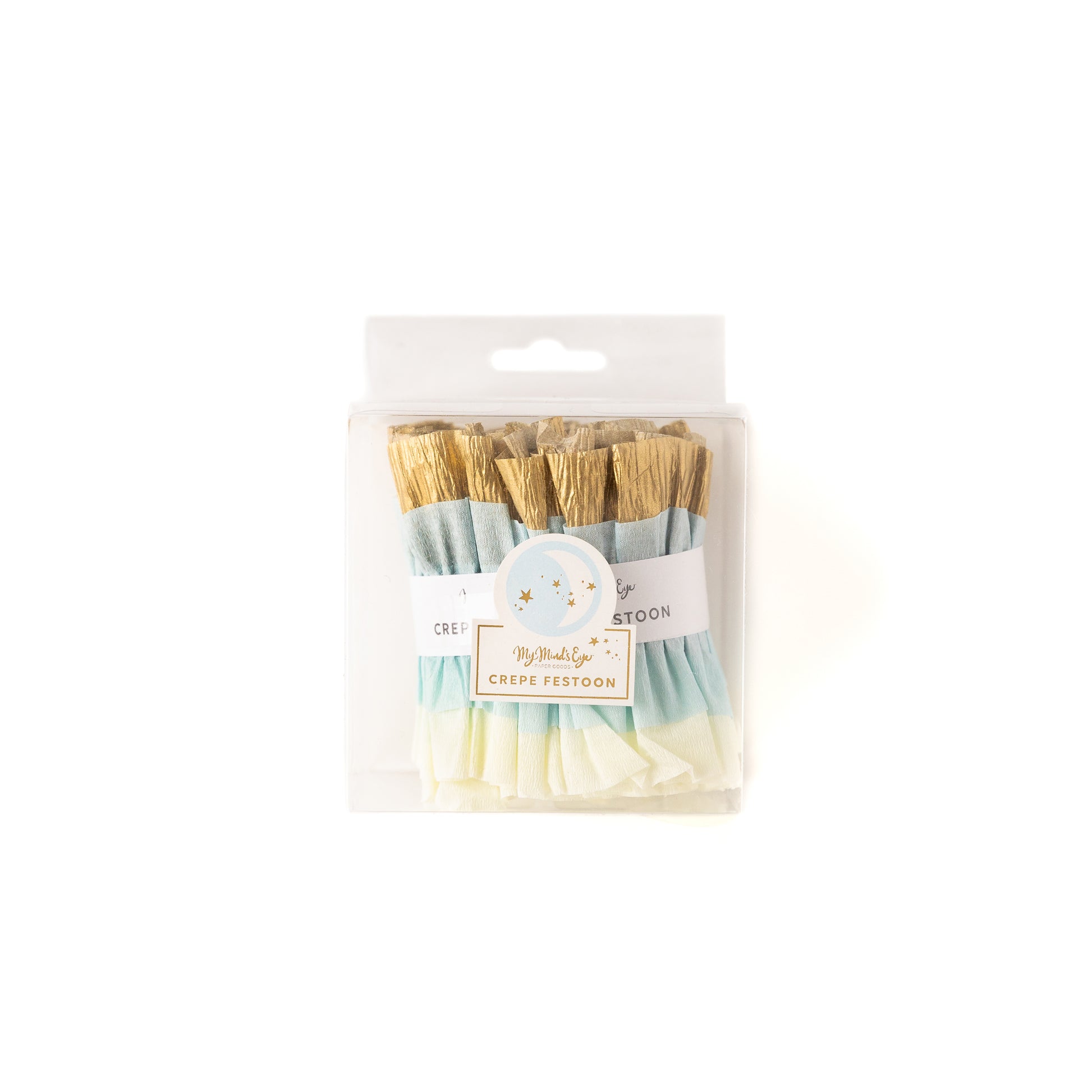Cream/Blue/Gold Crepe Paper Banner cute gift product
