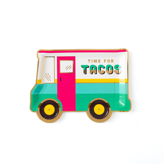 Taco Truck Shaped Paper Plate cute gift product