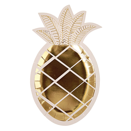 Gold Pineapple Plates cute gift product