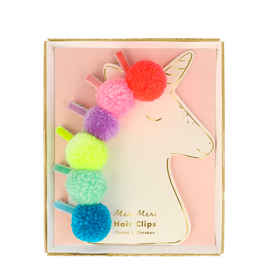 Pompom Unicorn Hair Clips cute gift product