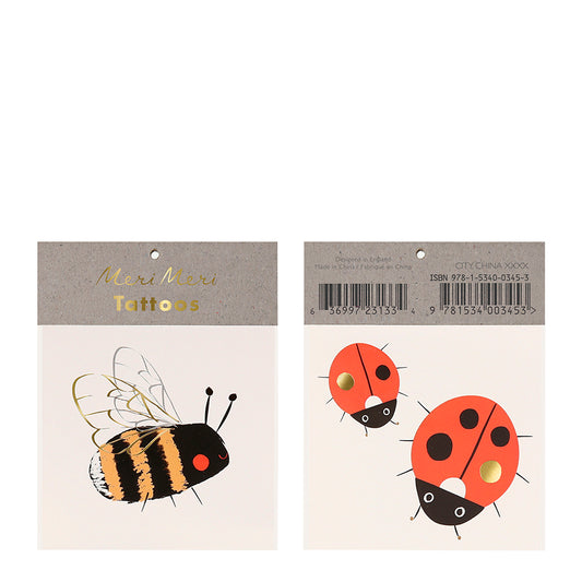 Bee & Ladybird Small Tattoos cute gift product