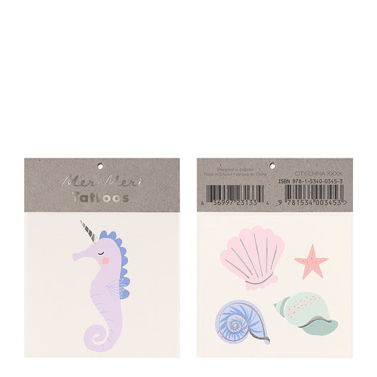 Seahorse & Shell Small Tattoos cute gift product