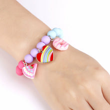 Load image into Gallery viewer, Charming Whimsy Bracelet- Rainbow Heart
