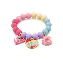 Load image into Gallery viewer, Charming Whimsy Bracelet- Rainbow Heart
