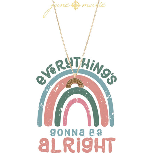 Gold Textured Rainbow Necklace cute gift product