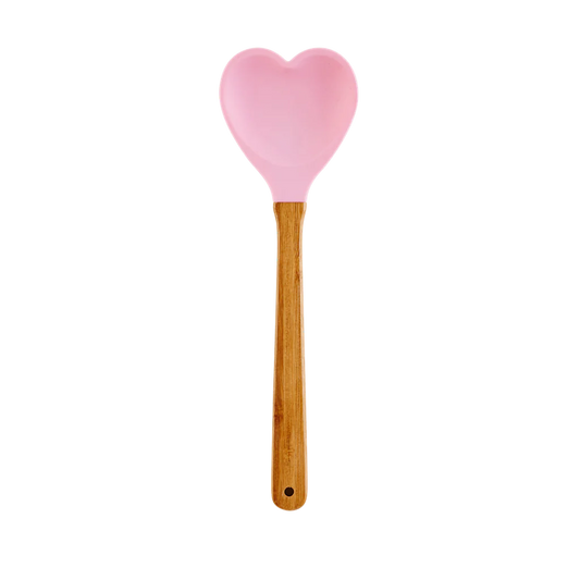 Heart Shaped Kitchen Silicon Spoon - Soft Pink cute gift product