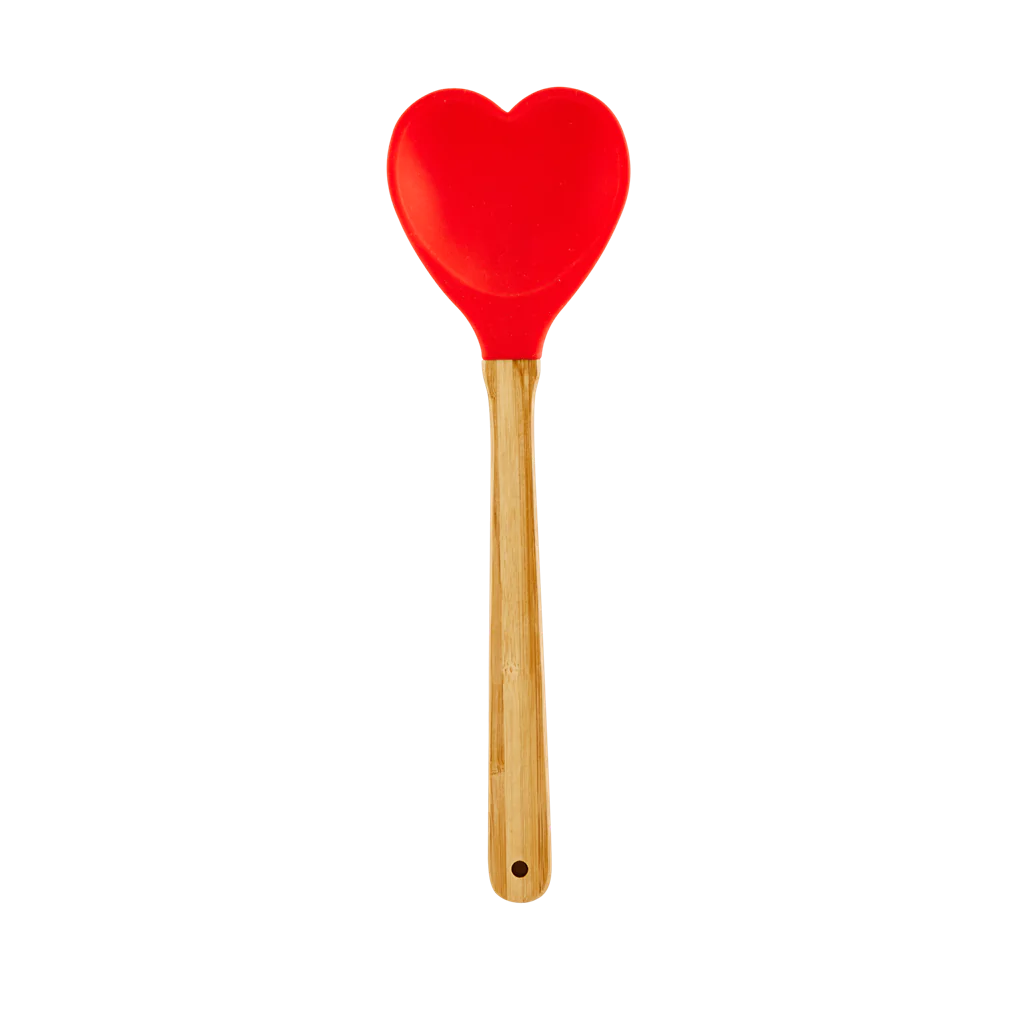 Heart Shaped Kitchen Silicon Spoon - Red cute gift product