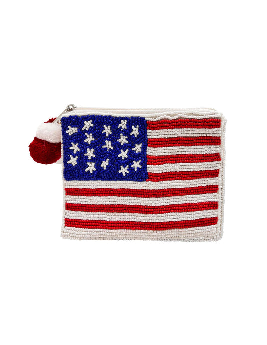 American Flag Beaded Coin Pouch cute gift product