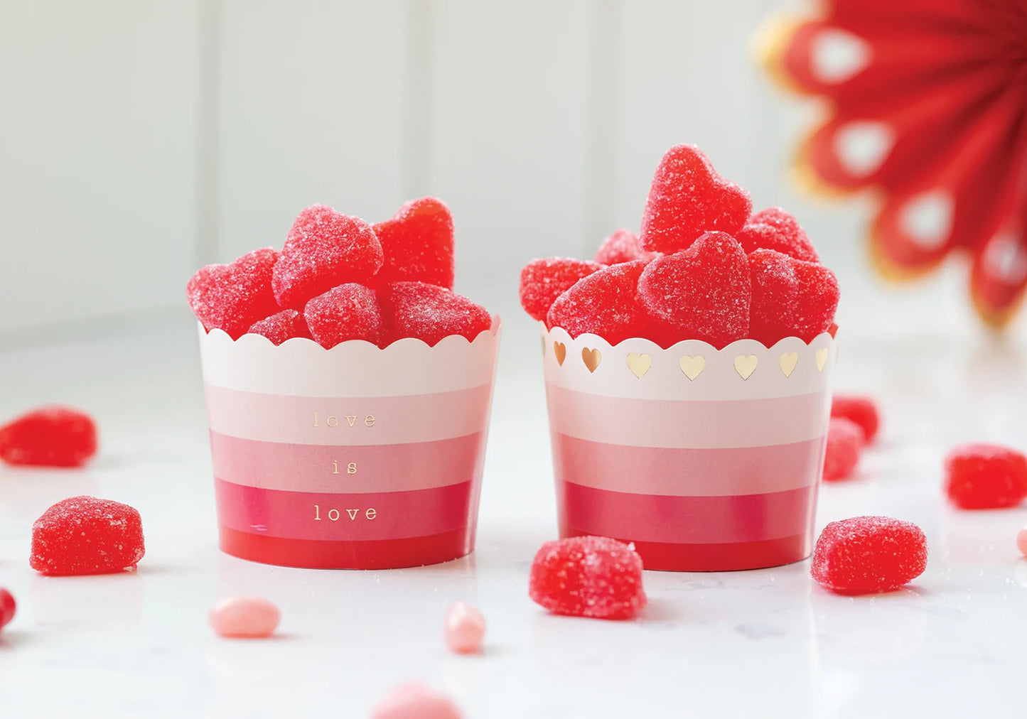 Gold Foil Heart Border 5 oz Baking Cups cute gift product