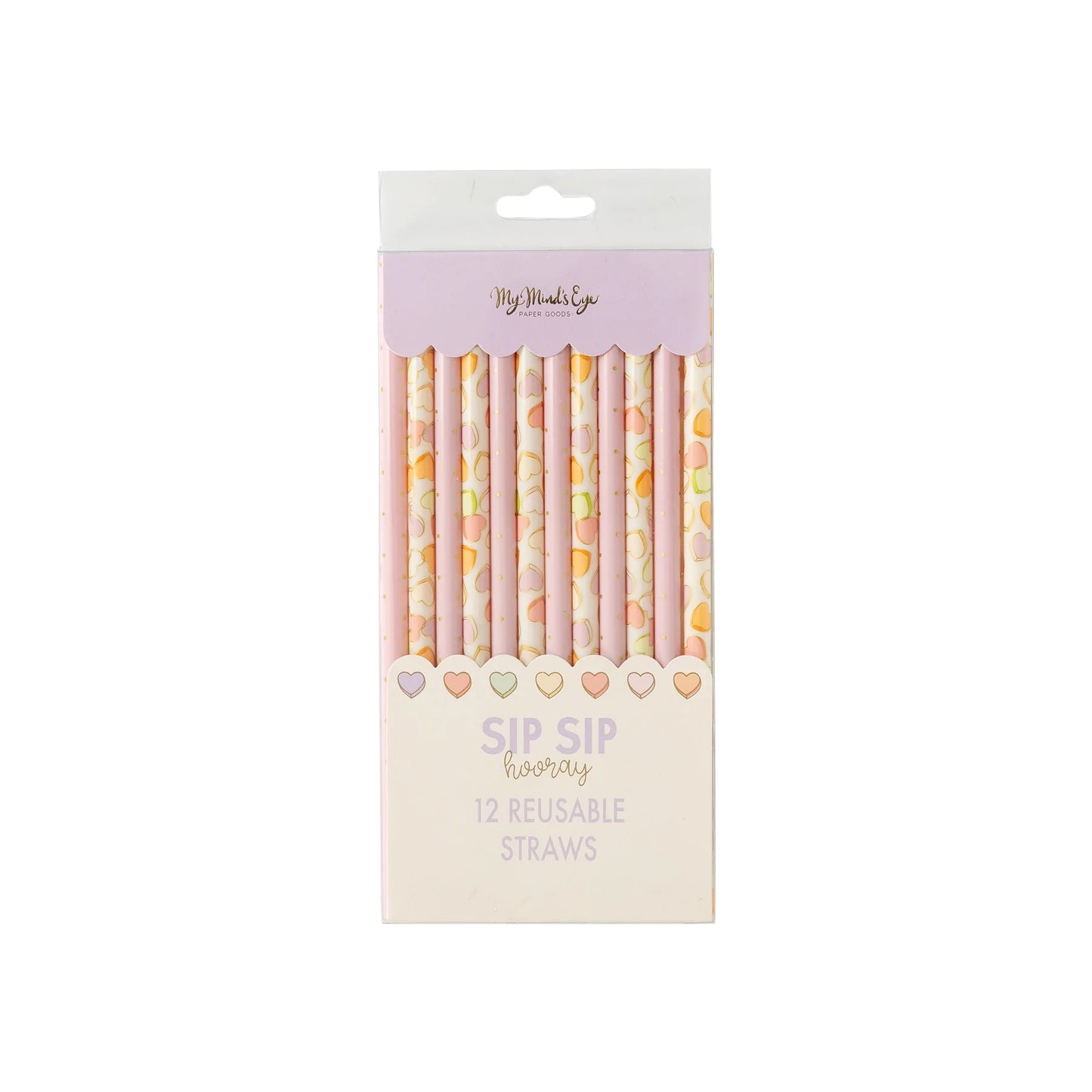 Conversation Hearts Reusable Straws cute gift product