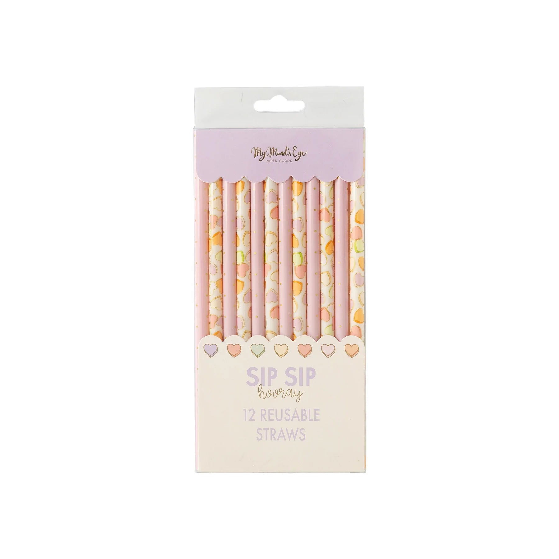 Conversation Hearts Reusable Straws cute gift product