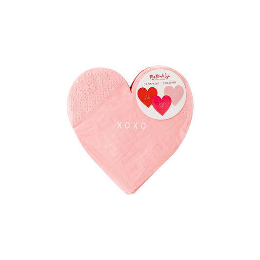 Valentine Shaped Heart Paper Napkin Set cute gift product