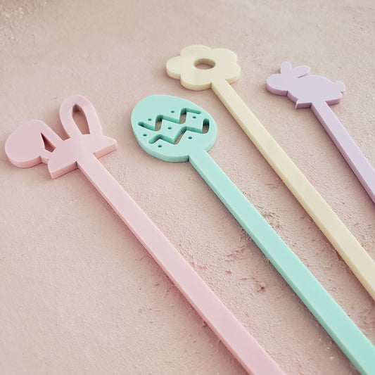 Easter Acrylic Drink Stirrers - Set of 4 cute gift product