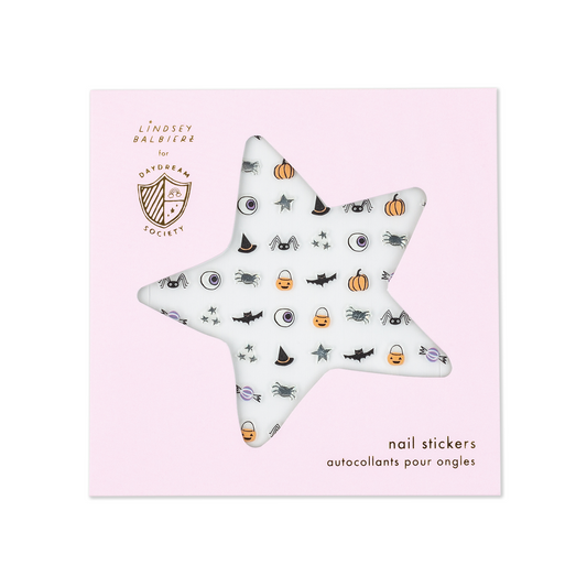 Hocus Pocus Halloween nail stickers pack with silver foil