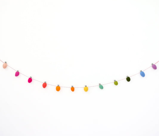Kailo Chic colorful felt light bulb Christmas garland