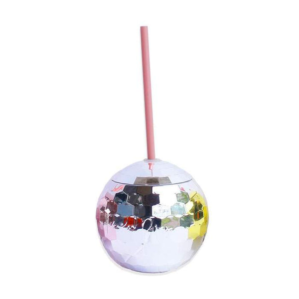 Disco Ball Drink Tumbler with Straw – Cute Aesthetic Party Cup cute gift product